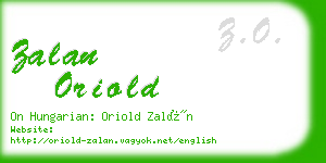 zalan oriold business card